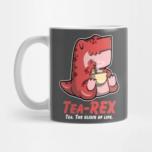 Cute Little T-rex Drinking a cup of tea by DinoMart